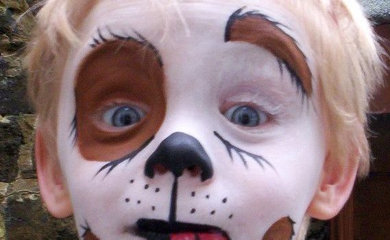 trucco cane bambino