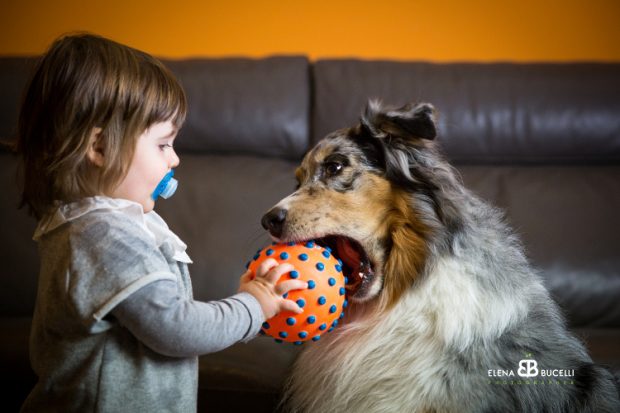 cane e bambina