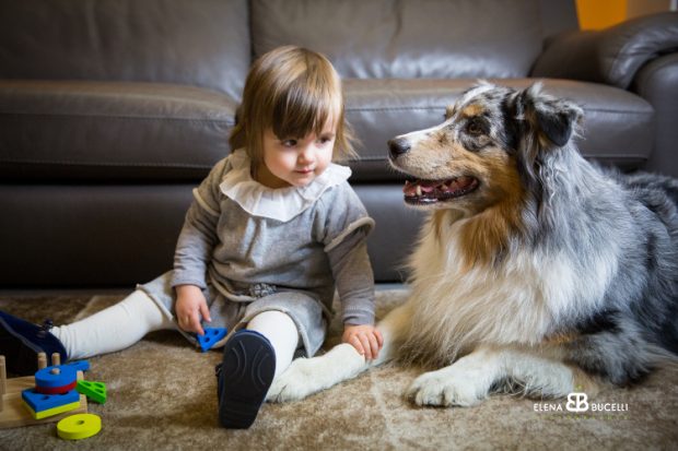 cane e bambina